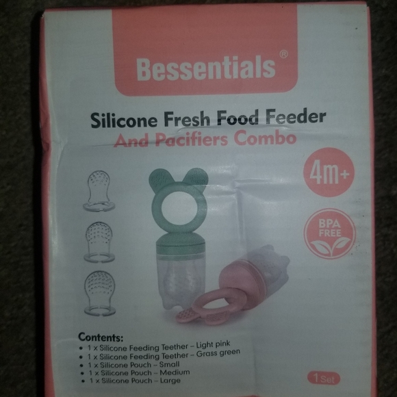 New bessentials silicone fresh food feeder & pacifier combo listing #1 - Picture 3 of 9